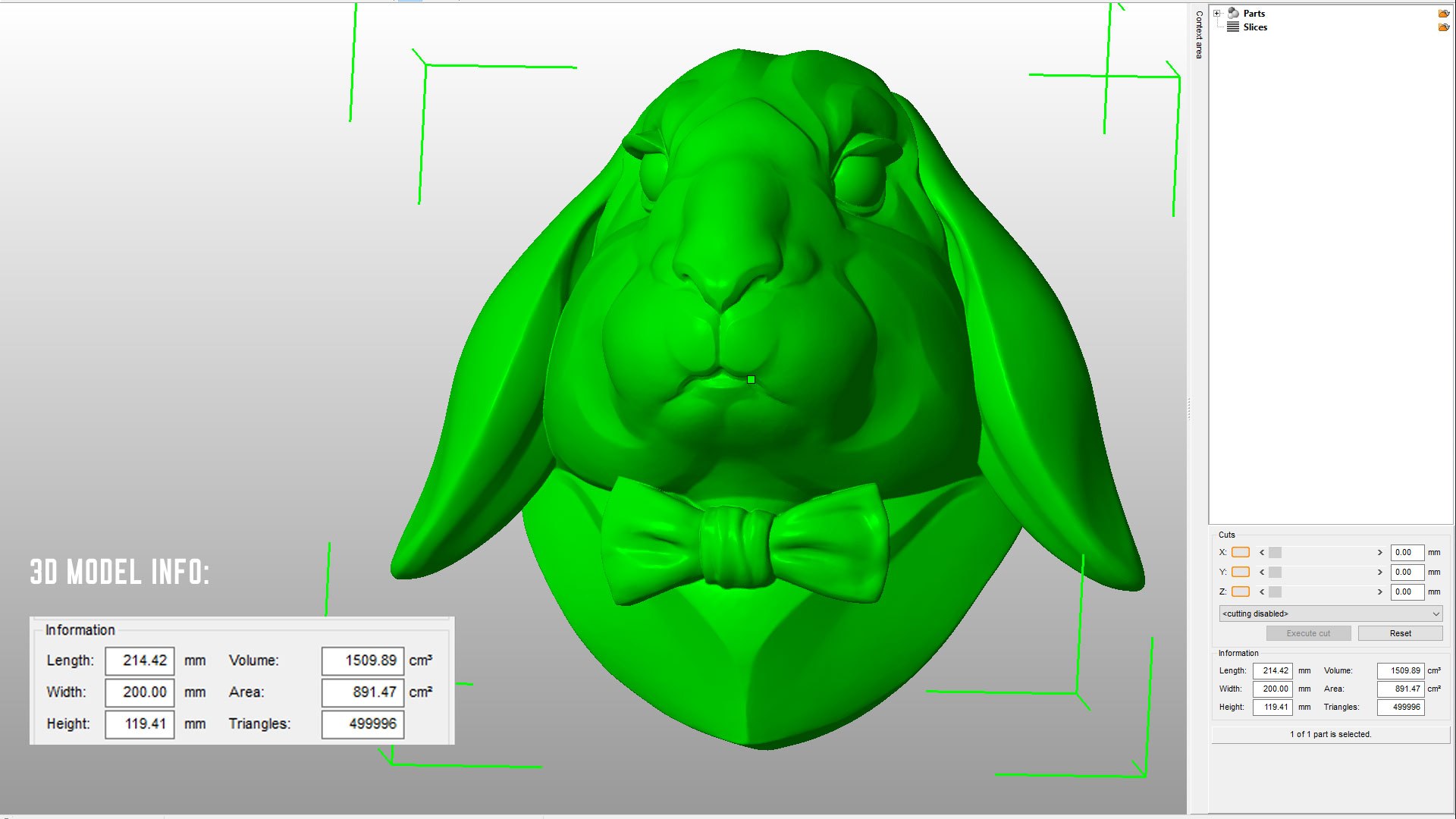 Lop Eared Rabbit Head Sculpture STL Model - TurboSquid 1978669