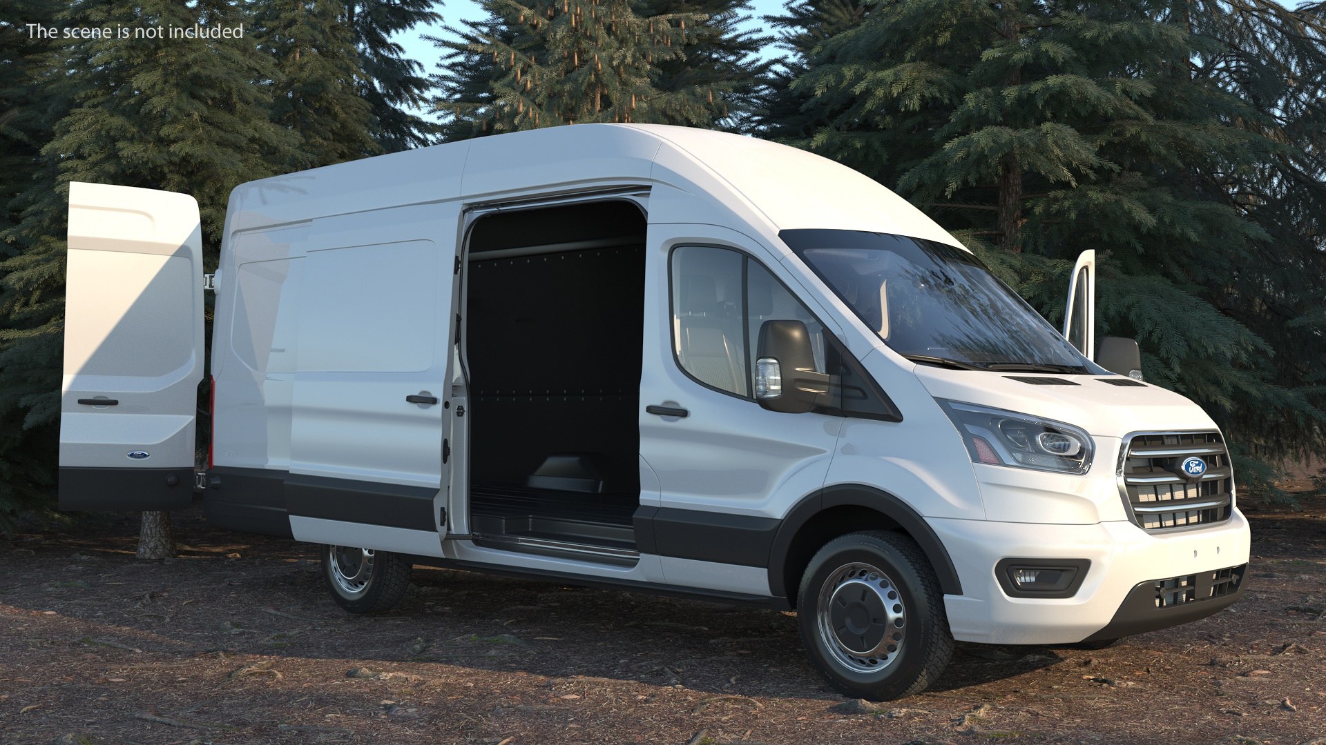 Ford Transit Cargo 2020 Rigged 3D model preview