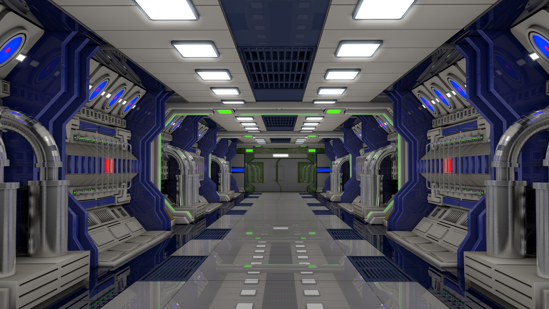 Sci Fi Interior 3D Model - TurboSquid 1513305