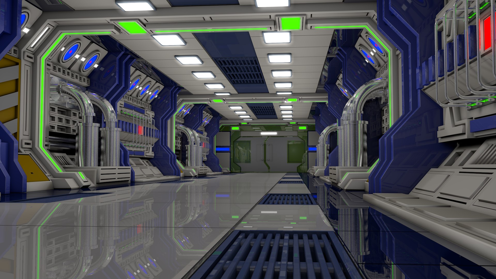 Sci Fi Interior 3D Model - TurboSquid 1513305