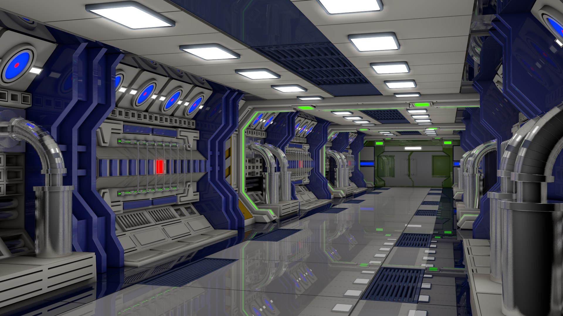 Sci Fi Interior 3D Model - TurboSquid 1513305