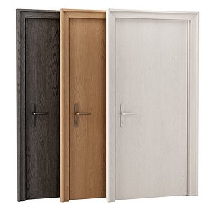 Wooden entry doors 3D