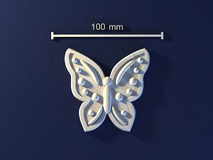 3d model butterfly mold hand