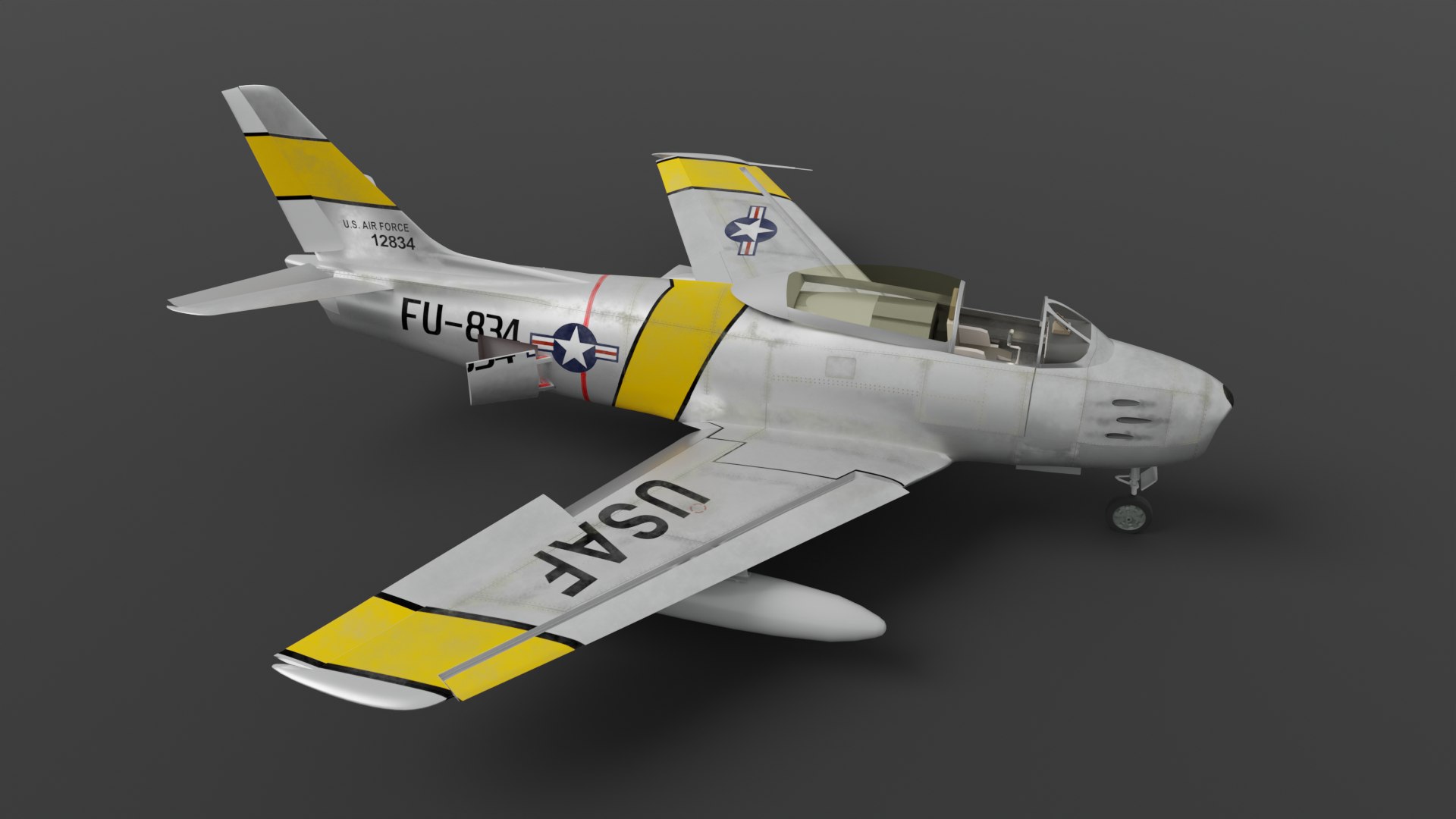 F-86A Sabre subsonic fighter 3D model https://p.turbosquid.com/ts-thumb/Nc/9RD6kz/xZ/preview_2/png/1706726184/1920x1080/fit_q87/c279f34b19e1c2909ce71c434265947d349cf68f/preview_2.jpg