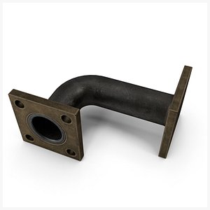 Double  Square Flange SteamPunk PBR model