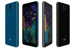 LG K30 2019 Aurora Black And Moroccan Blue Low Poly 3D model