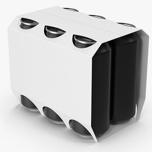 Beer Cans In Pack 3D model