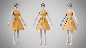3D Dress 33 Amber Glow
