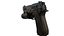 리깅 매거진과 총알이 포함된 사실적인 9mm Baretta 3D 모델