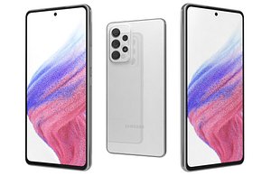 3D Samsung Galaxy A53 5G White Low Poly model