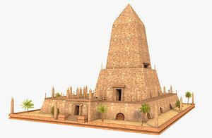 3D Egyptian sun temple model
