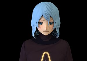 3D game ready Low Poly Anime Character Boy 38