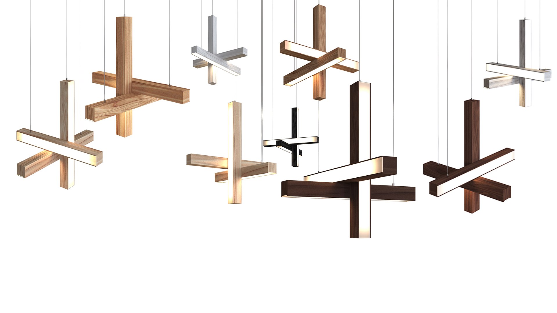 Led40 Cross Pendant light by TUNTO Lighting 3D model TurboSquid 2112785