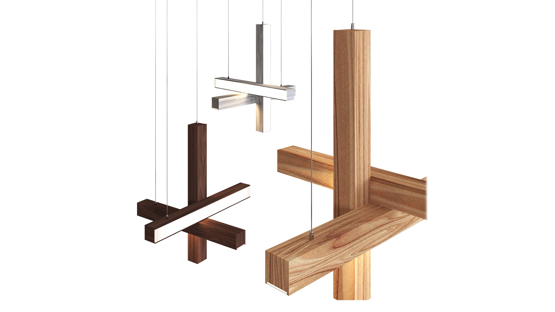 Led40 Cross Pendant light by TUNTO Lighting 3D model - TurboSquid 2112785