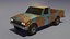 3D model Pickup Truck Low-poly 3D model