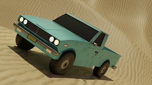 3D model Pickup Truck Low-poly 3D model