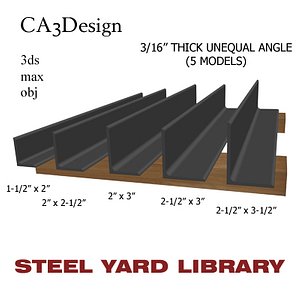 3d model 3 unequal angle