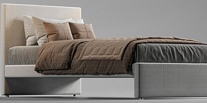 bed ikea upholsteredbed GLADSTAD IKEA 3D model