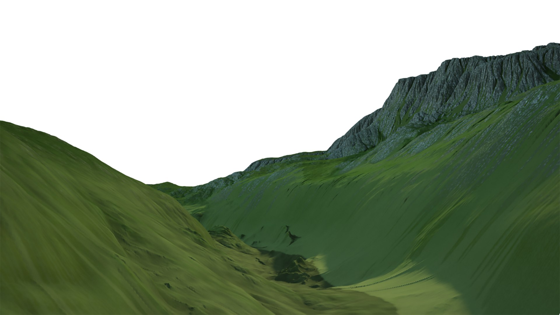 3D Landscape With Ravine Model - TurboSquid 2161730
