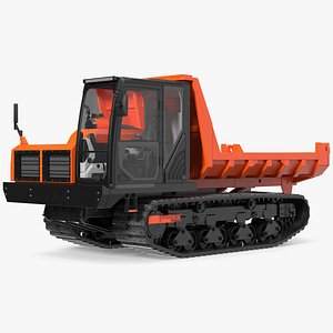 Tracked Carrier Orange New Rigged for Maya