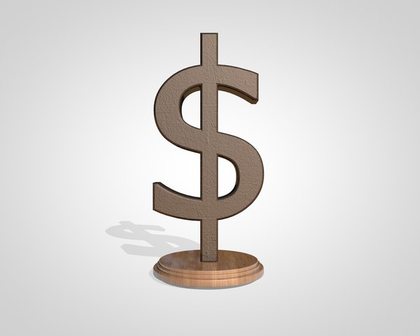 3d dollar sign model