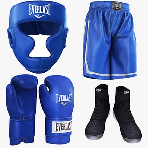 Boxing Cloth Collection Blue 3D model