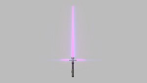 Star Wars Lightsaber Crossguard 03 Pink - SciFi Weapon