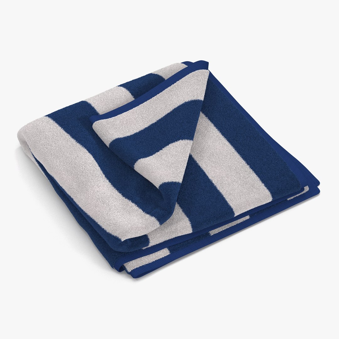 Beach Towel 2 White 3D model preview