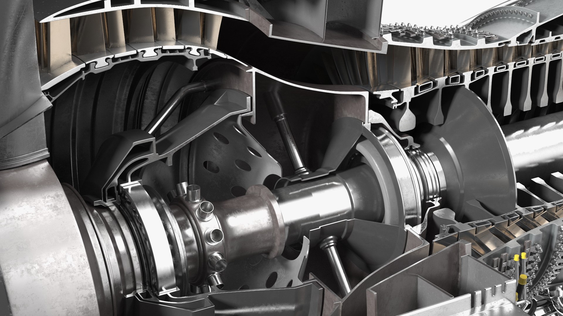 3D Aircraft Engine Canada PT6 Sectioned - TurboSquid 2078085