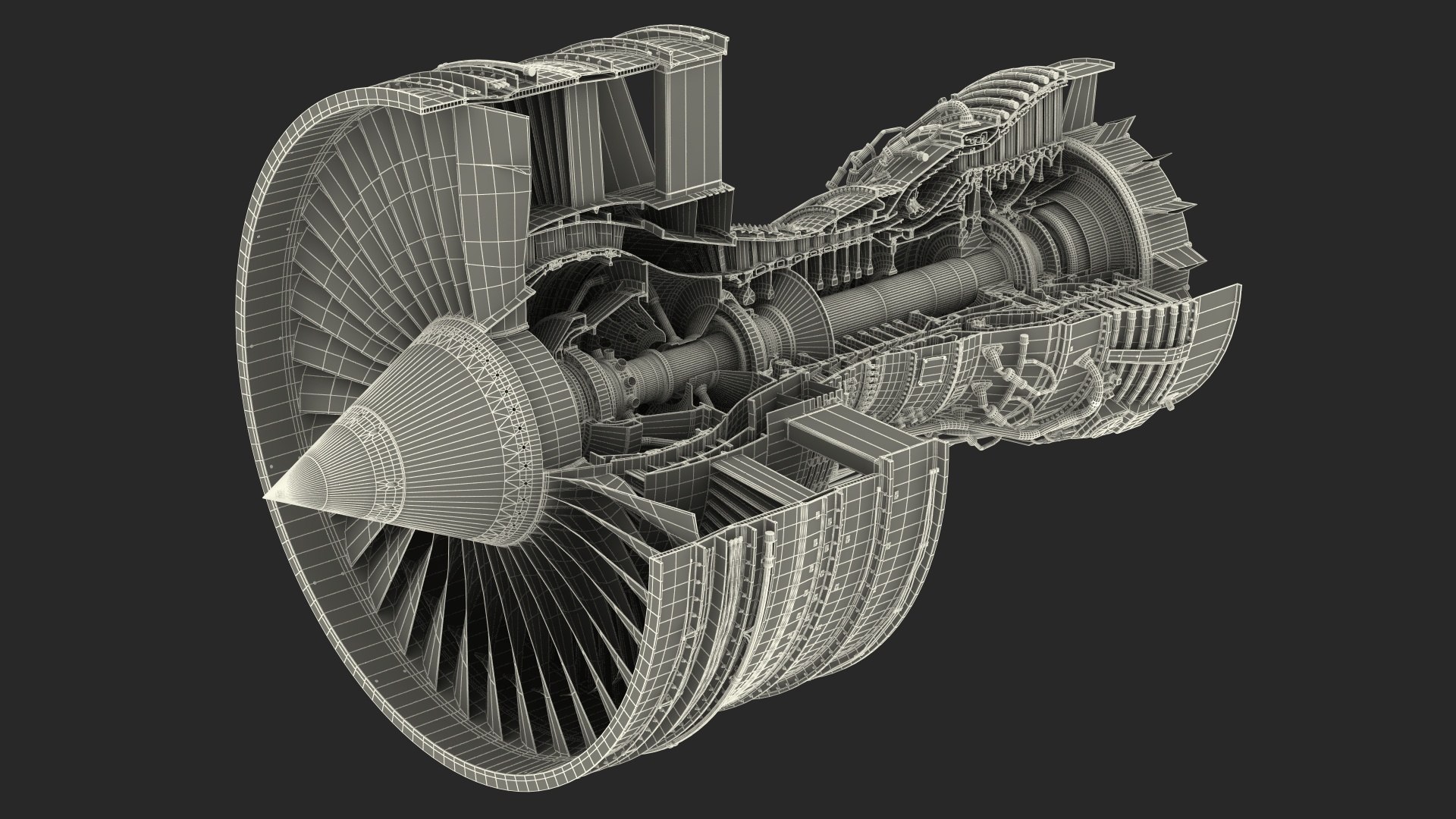 3D Aircraft Engine Canada PT6 Sectioned - TurboSquid 2078085