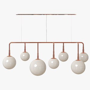 Pendant Lamp 7 White Spheres