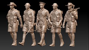 British Australia soldiers ww2 model