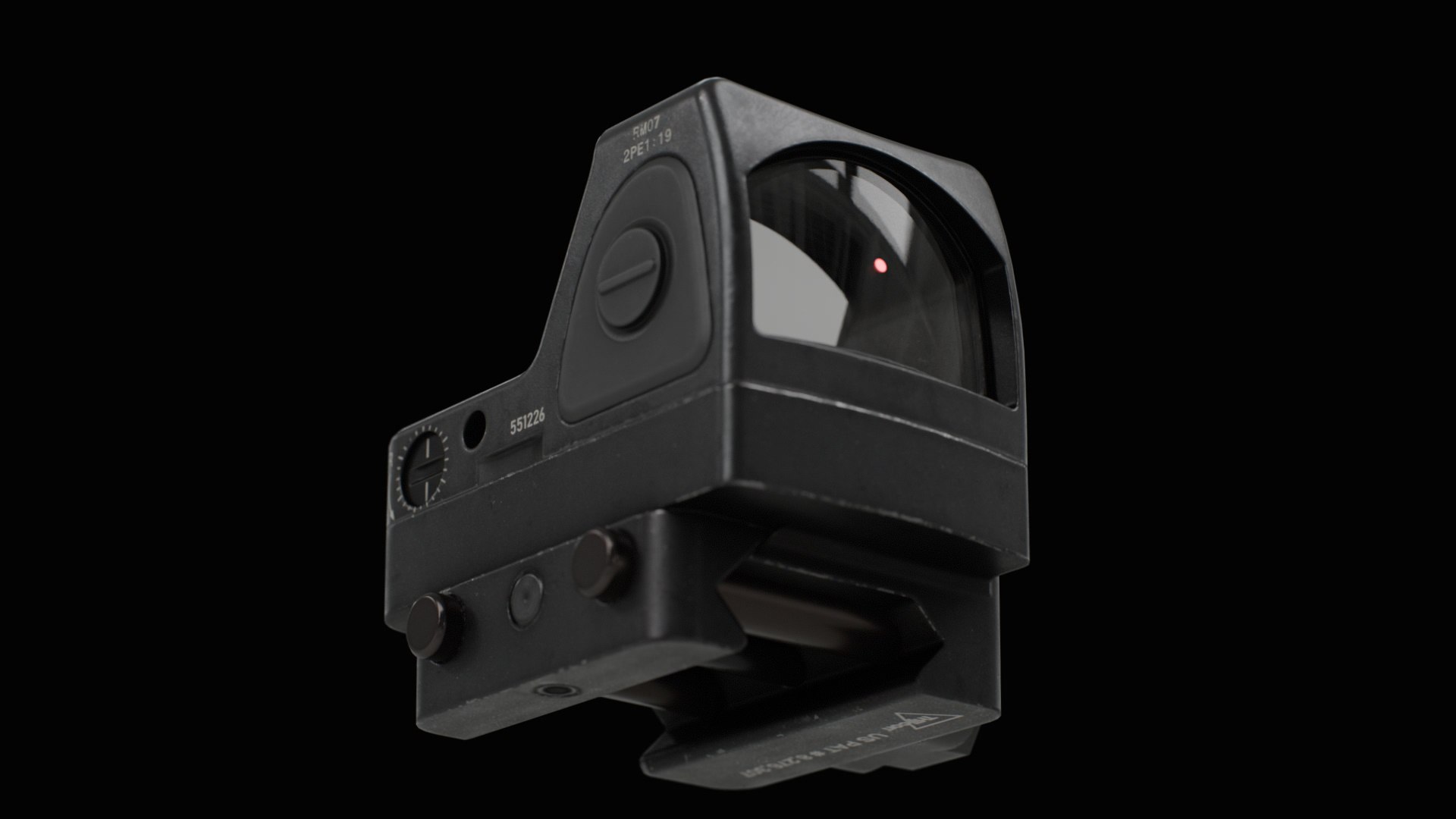 Trijicon RMR Adjustable LED And 45 Degree Mount 3D Model - TurboSquid ...