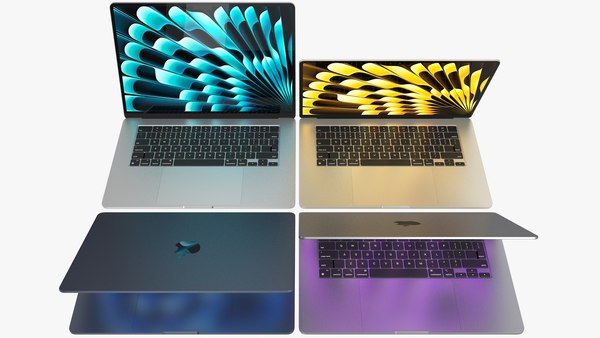 Apple MacBook Air 15 M3 2024 全色リギング3Dモデル Apple MacBook Air 15 M3 2024 全色リギング3Dモデル