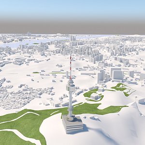 3D Namsan Tower Seoul and Environment model