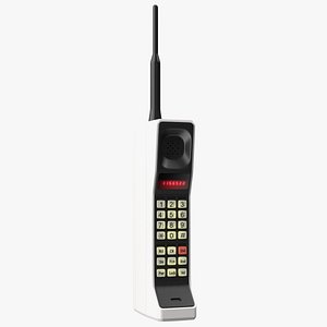 Vintage 1G Brick Cell Phone 3D model