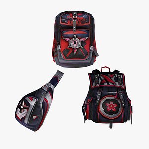bag 3x Ninjas Backpack 3D model