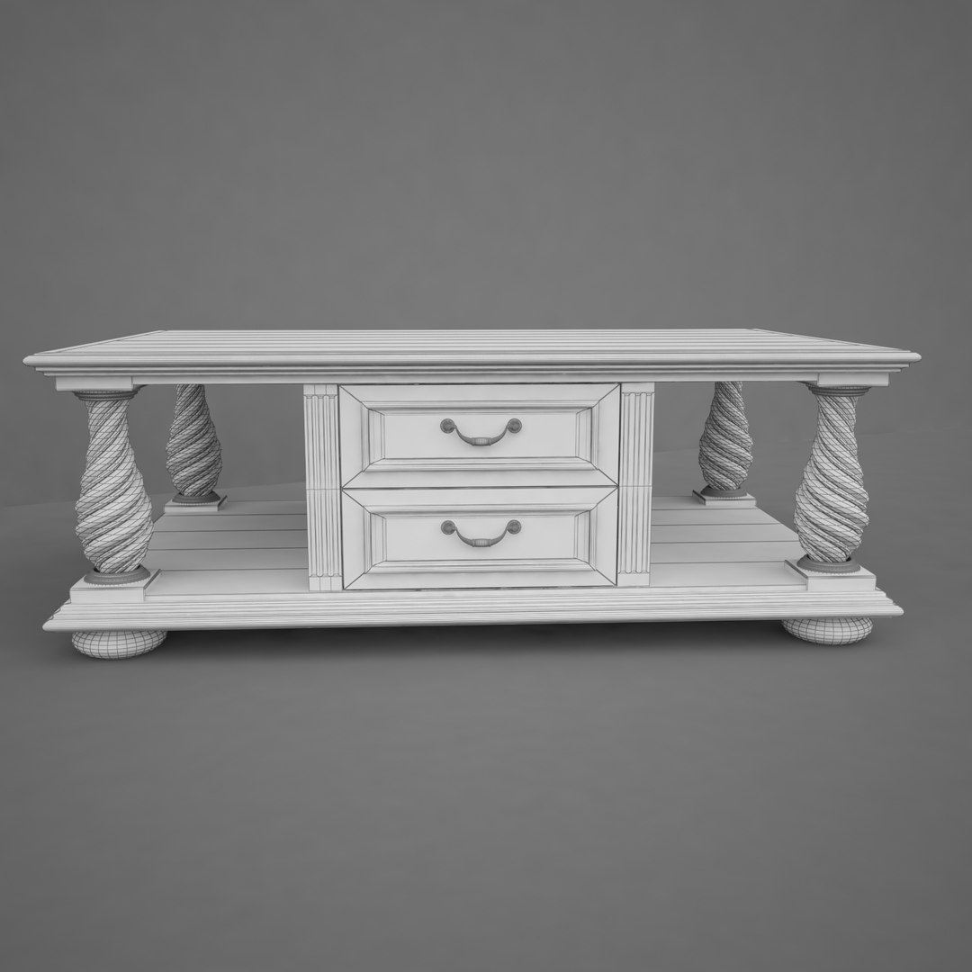 3d classic coffee table