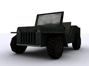 3d model army jeep