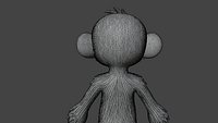 Cartoon Monkey Characterhighpoly