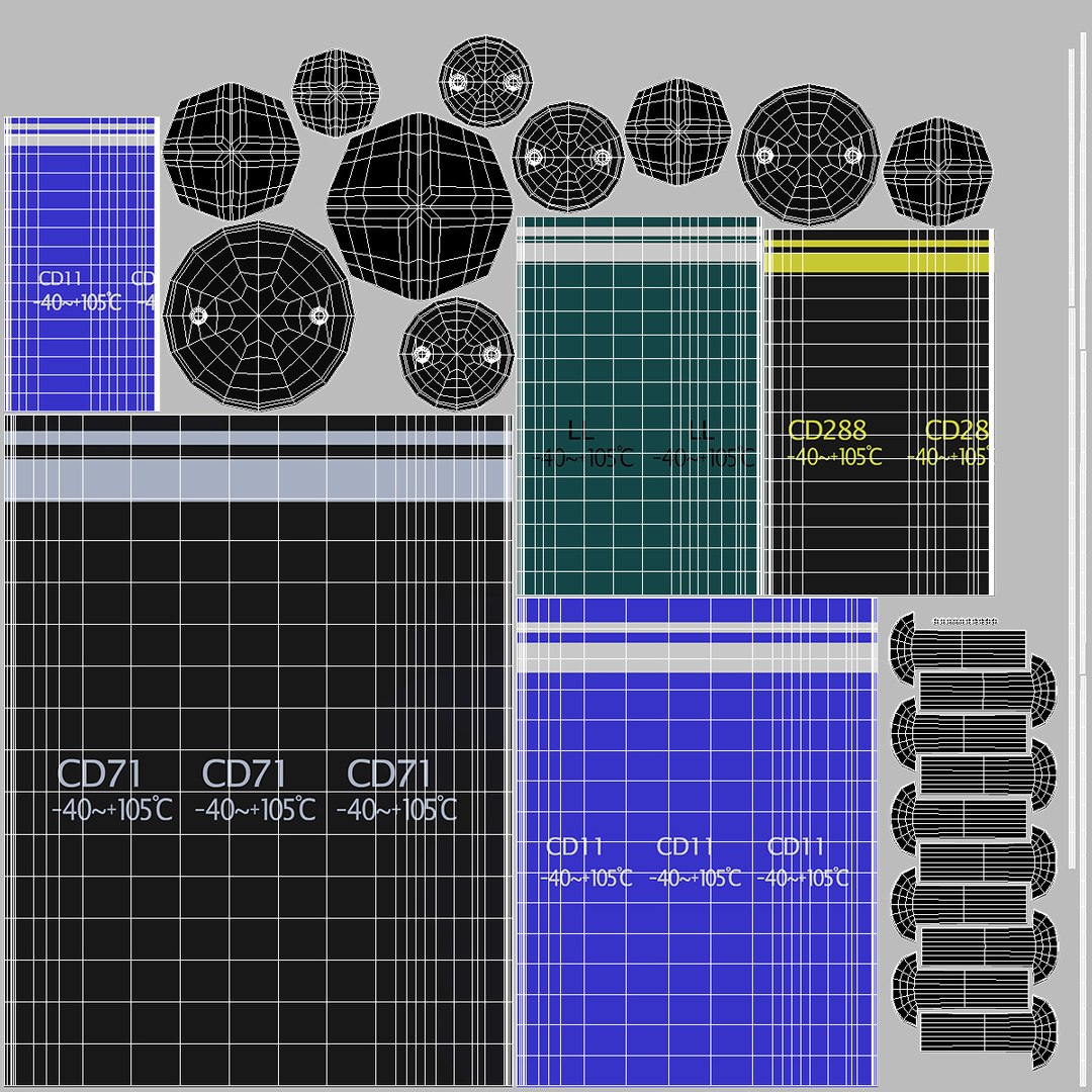 3D electrolytic capacitor soldered set model https://p.turbosquid.com/ts-thumb/Nd/SckyqC/2yzcoL8a/electrolyticcapacitorsolderedset3dmodel015/jpg/1608594833/1920x1080/fit_q87/50a6bf257d900d4868125ebbb5758a0368d03182/electrolyticcapacitorsolderedset3dmodel015.jpg