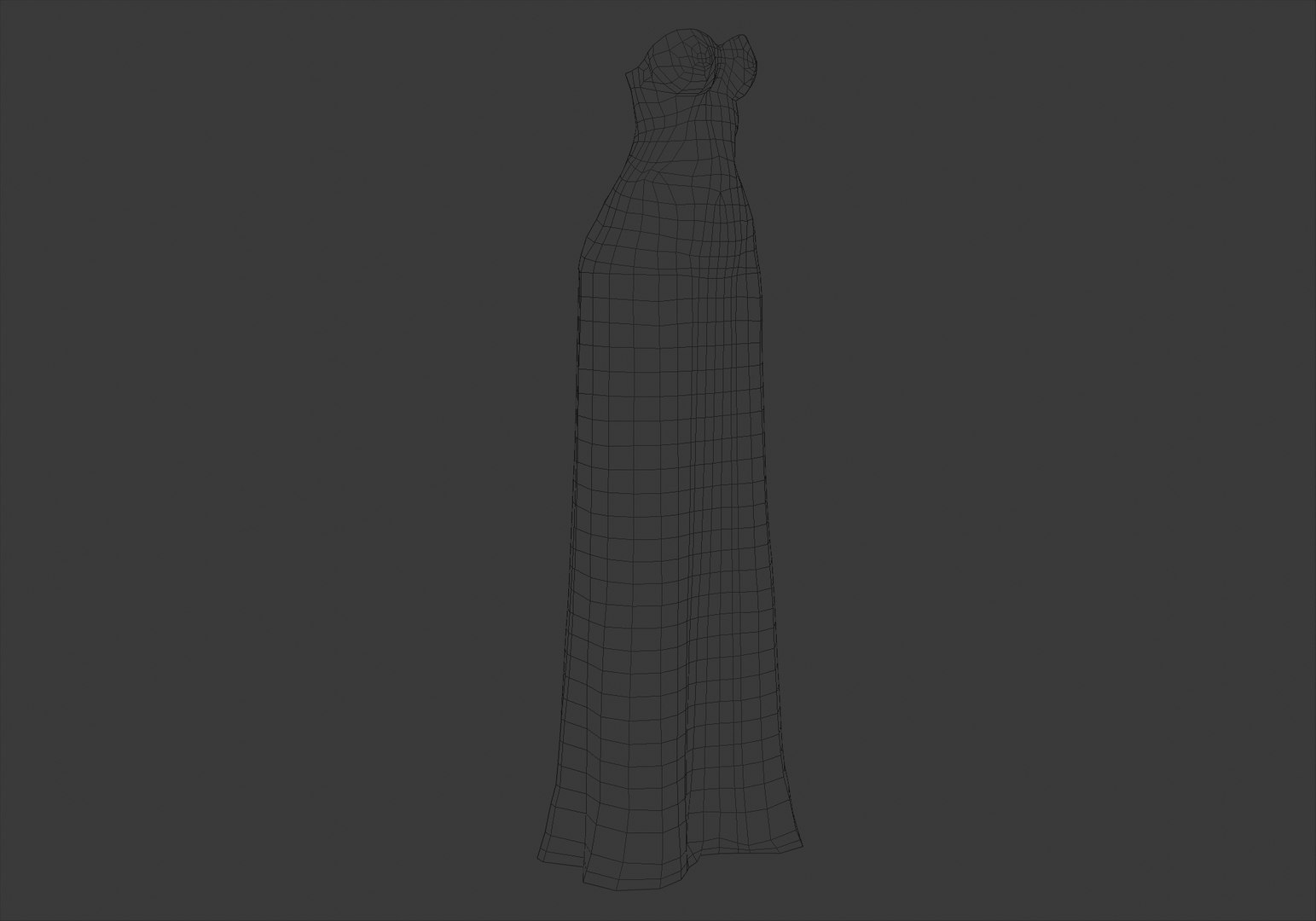 3D Elegant Black Dress Model - TurboSquid 1959343