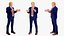 ドナルド・トランプの様式化された漫画キャラクターのリギング済み3Dモデル
