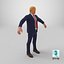 ドナルド・トランプの様式化された漫画キャラクターのリギング済み3Dモデル