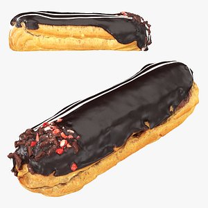 Chocolate eclair 3D model