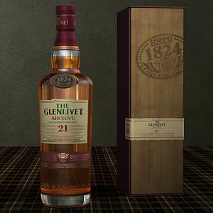 glenlivet scotch whisky single 3d model