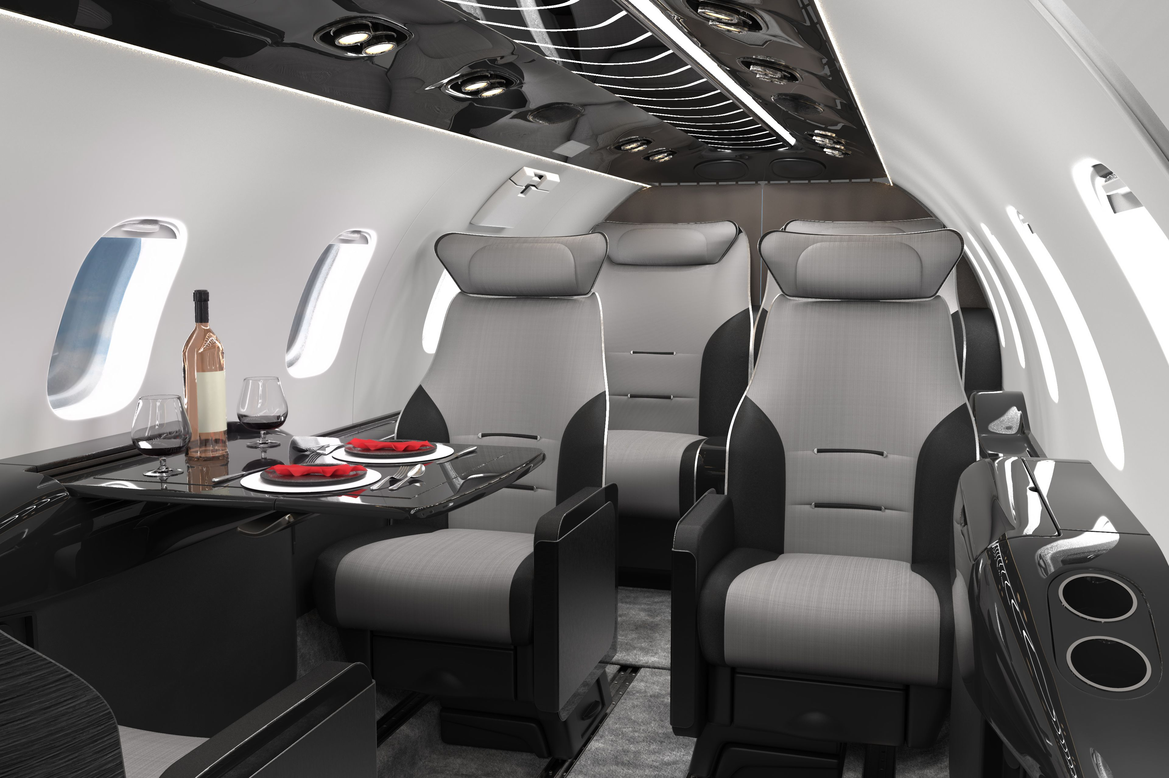 Learjet Modern Concept Interior and Private Jet Seats 3D model ...