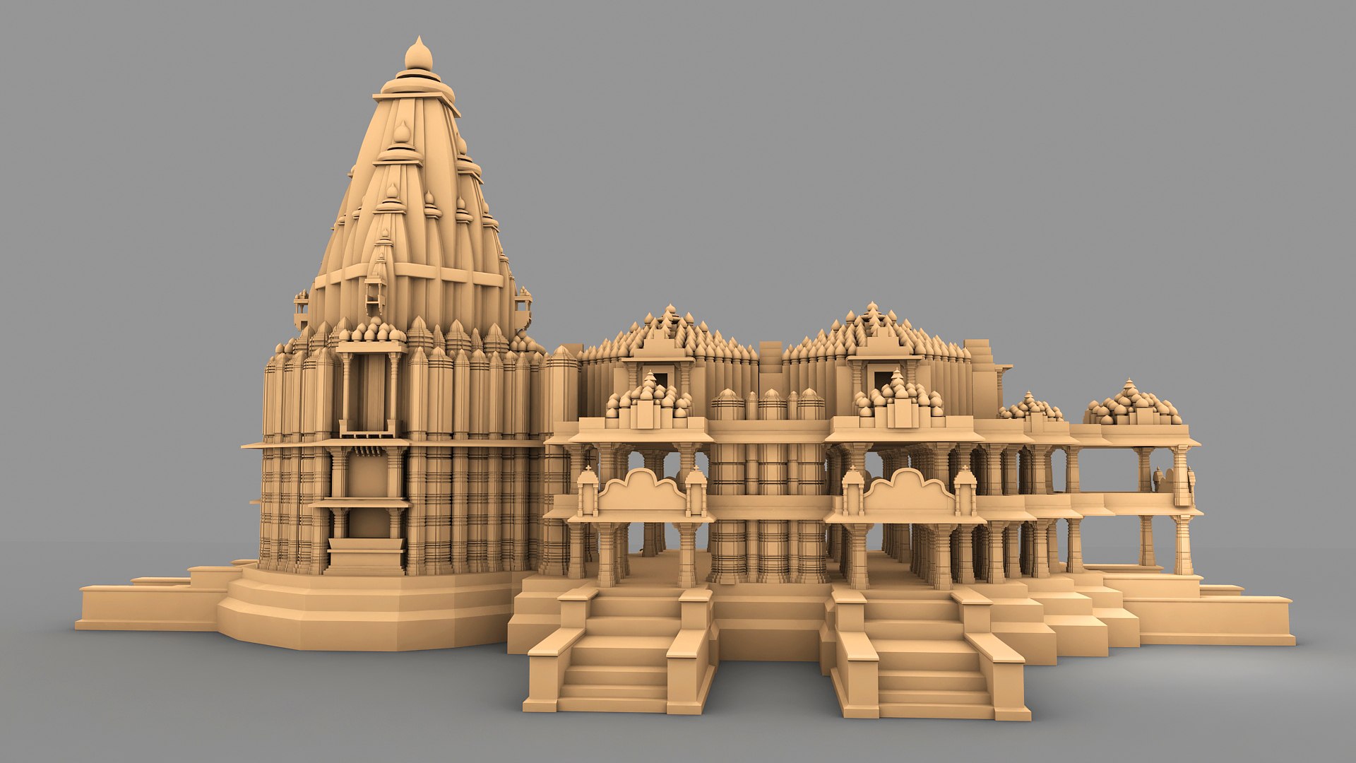 3D Somnath Temple - TurboSquid 1847947