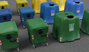 garbage bins 3d model