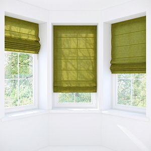 realistic roman shade 3d max
